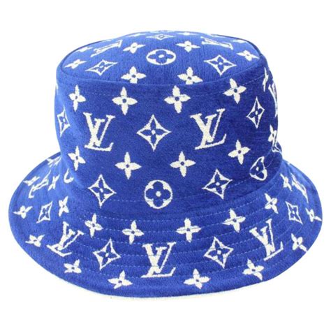 louis vuitton blue bucket hat